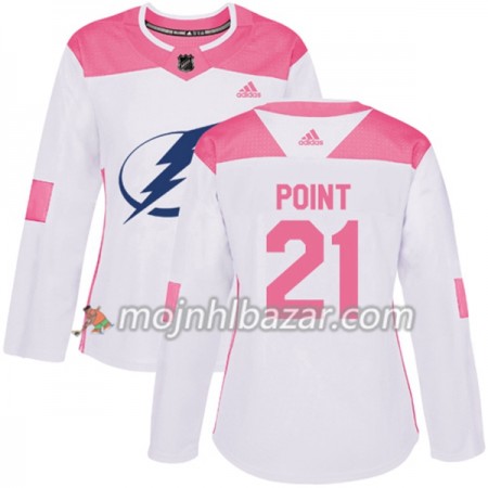 Dresovi Tampa Bay Lightning Brayden Point 21 Adidas 2017-2018 Bijela Narančasta Fashion Authentic - Ženska